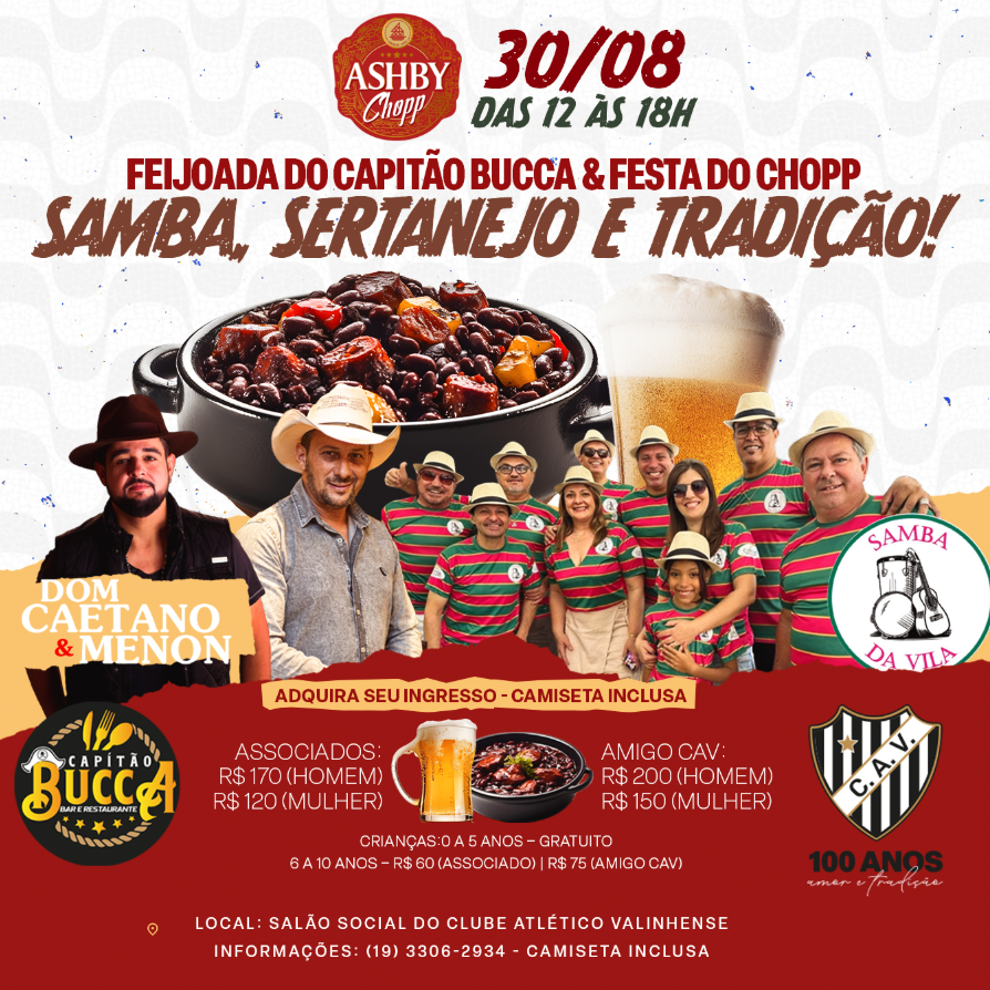 Feijoada do capitão bucca & festa do chopp
