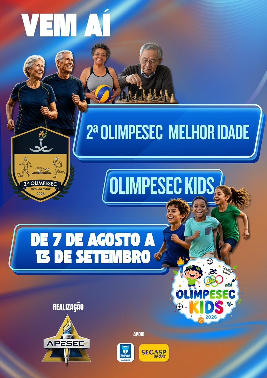 A contagem regressiva começou!!!  Vem ai 2ª OLIMPESEC MELHOR IDADE